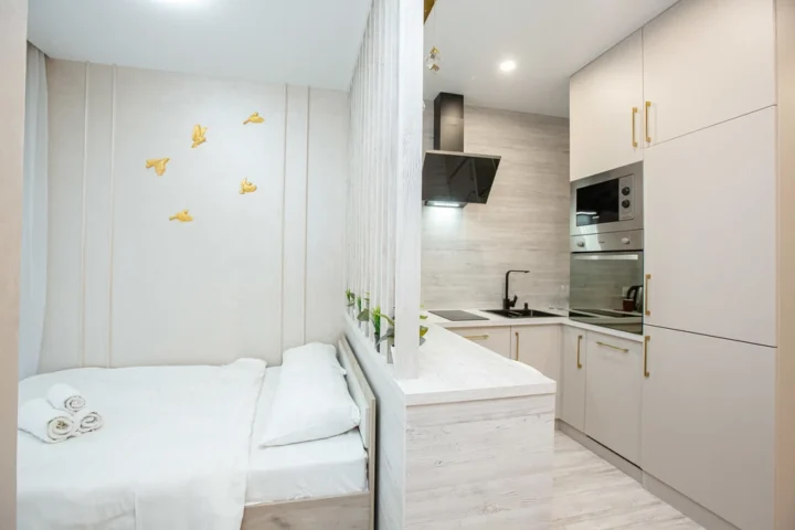 Short-term studio apartment at 24 Aerodromnaya Str., Minsk