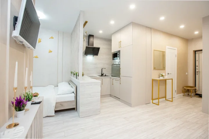 Short-term studio apartment at 24 Aerodromnaya Str., Minsk