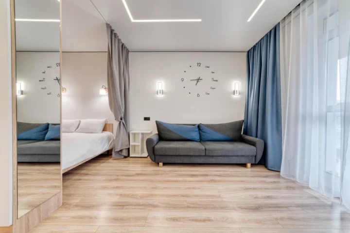 Интерьер квартиры-студии на сутки по адресу: Минск, ул. Братская, 15