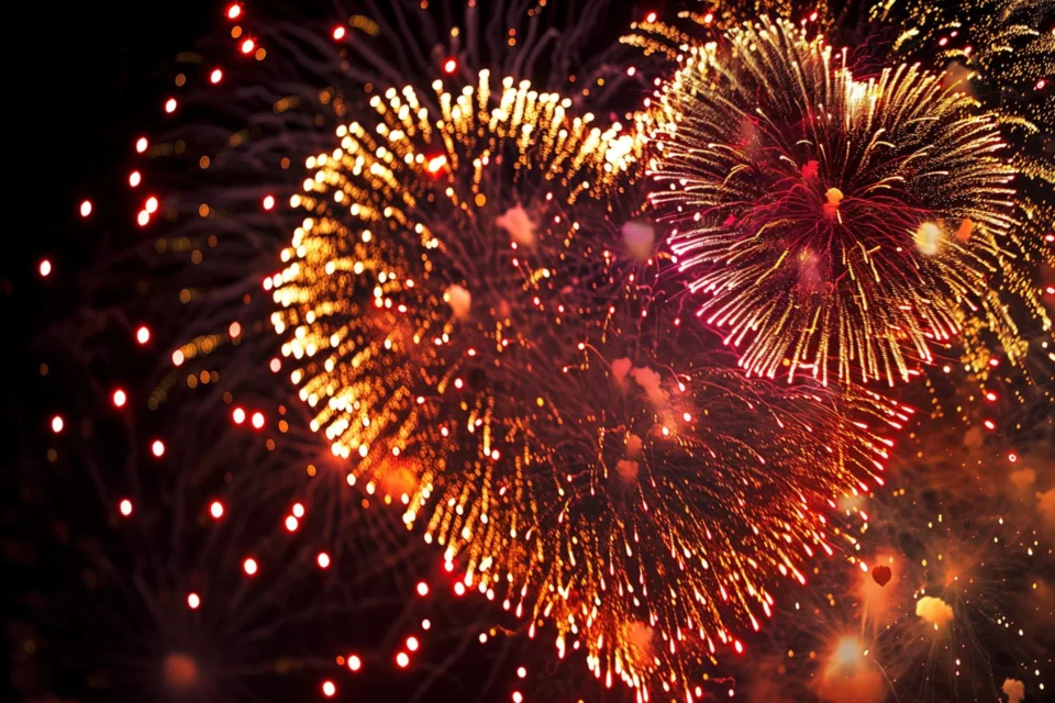 Fireworks heart