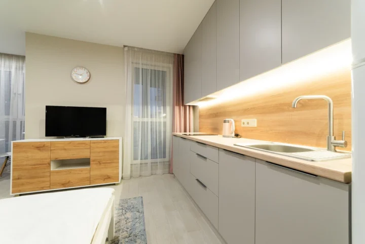 Short-term studio apartment at 23 Igorya Luchenka Str., Minsk