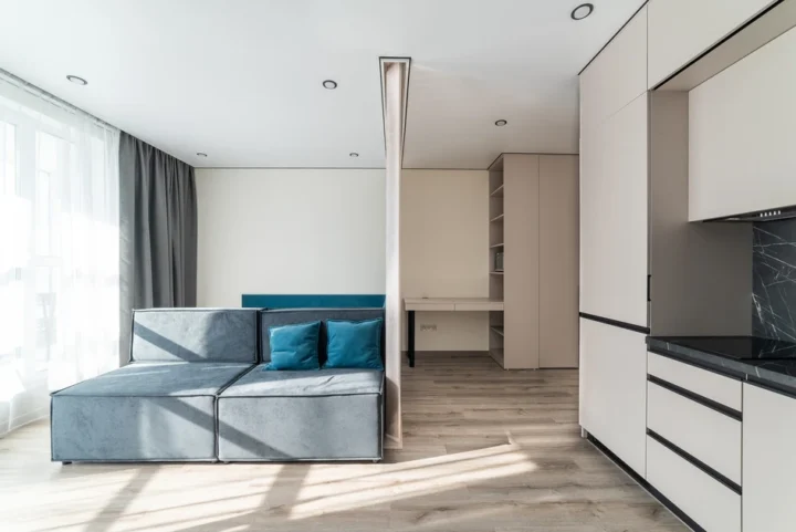 Интерьер квартиры-студии на сутки по адресу: Минск, ул. Николы Теслы, 20