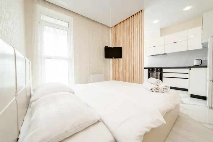 Интерьер квартиры-студии на сутки по адресу: Минск, ул. Николы Теслы, 6