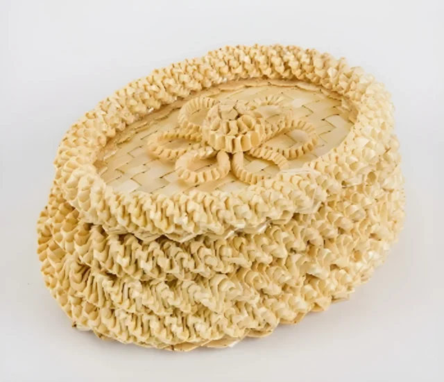 Straw box at a souvenir shop in Minsk