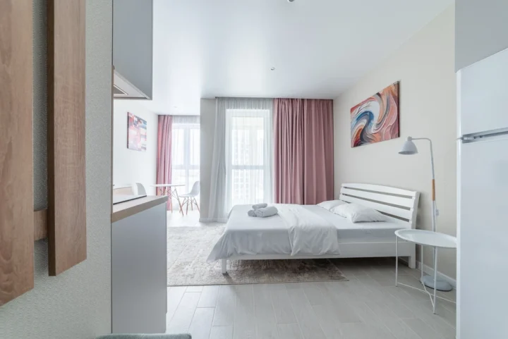 Short-term studio apartment at 19 Igorya Luchenka Str., Minsk